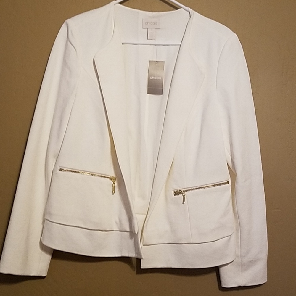Chico's size 1, cream colored jacket